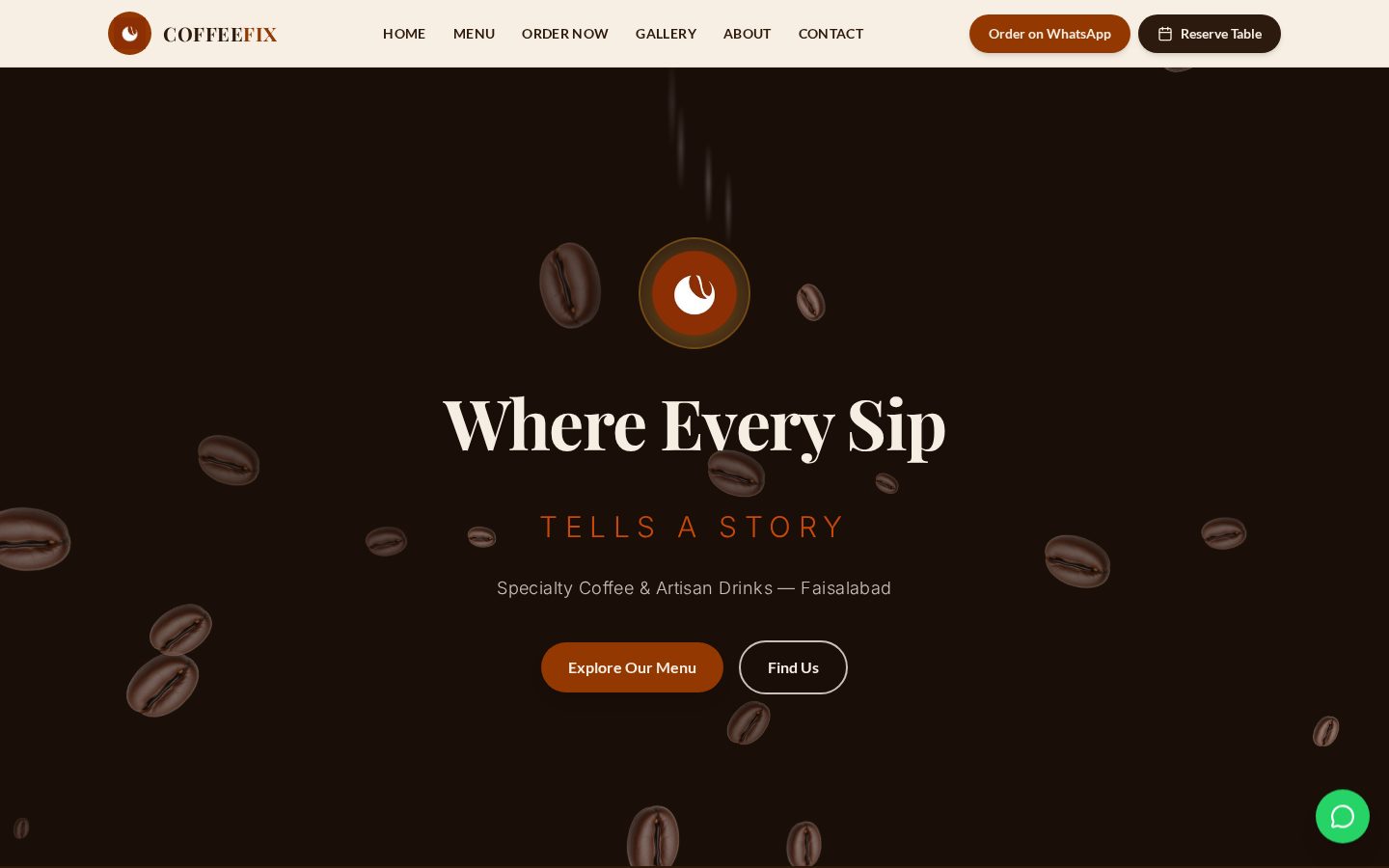 Coffee Fix — live site screenshot