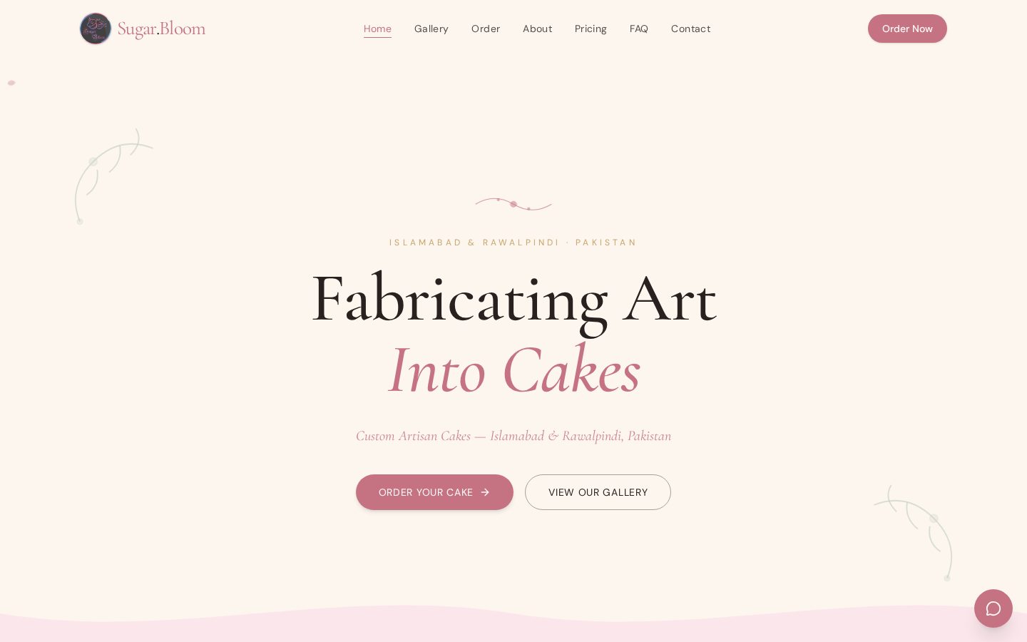 Sugar Bloom — live site screenshot